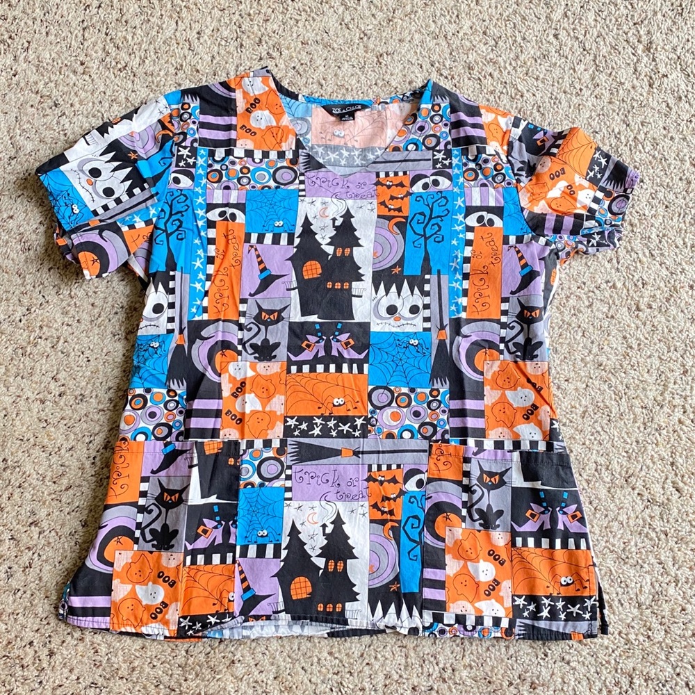 Zoe and Chloe Halloween Scrubs